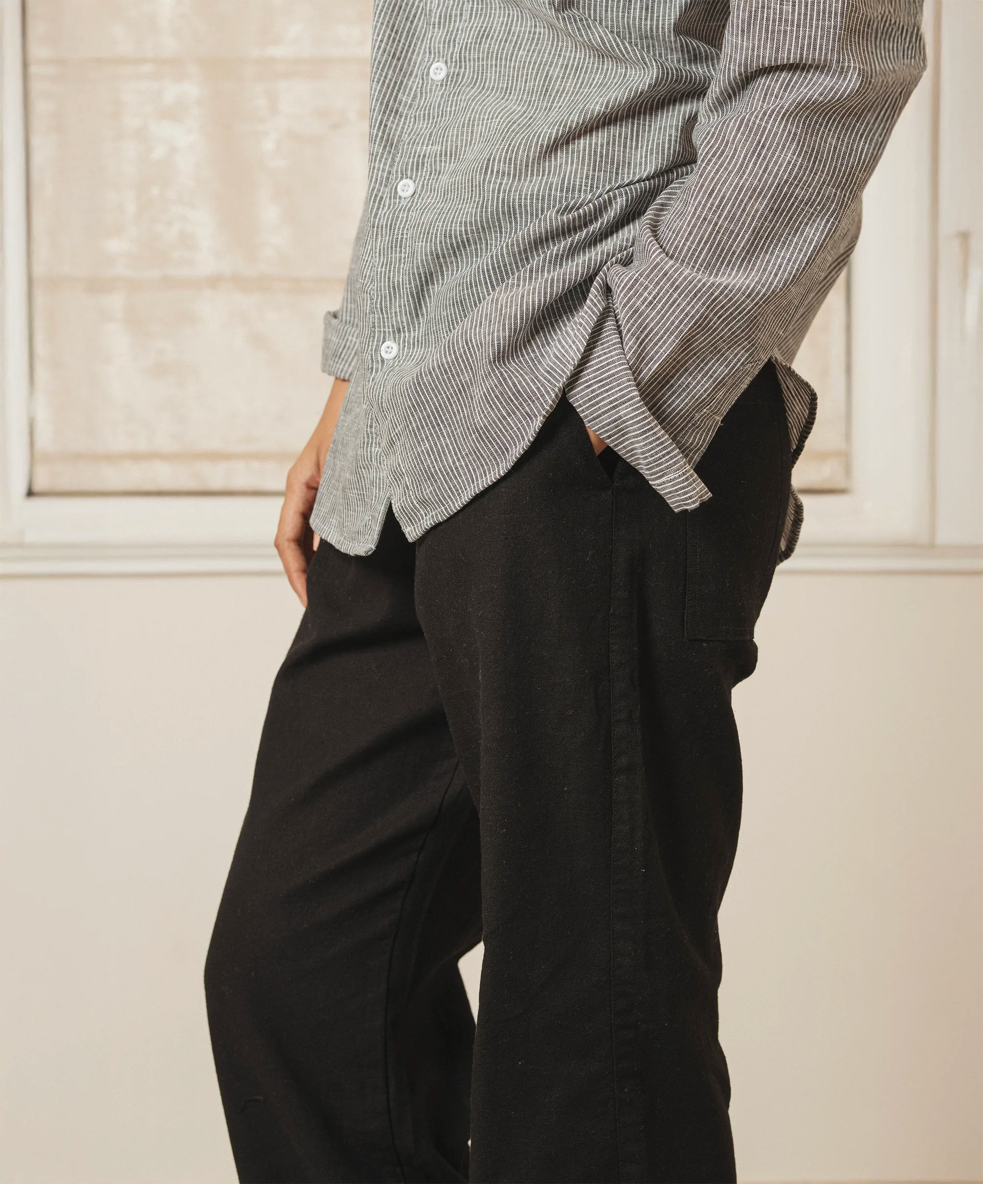 RELAXED FIT LINEN TROUSER