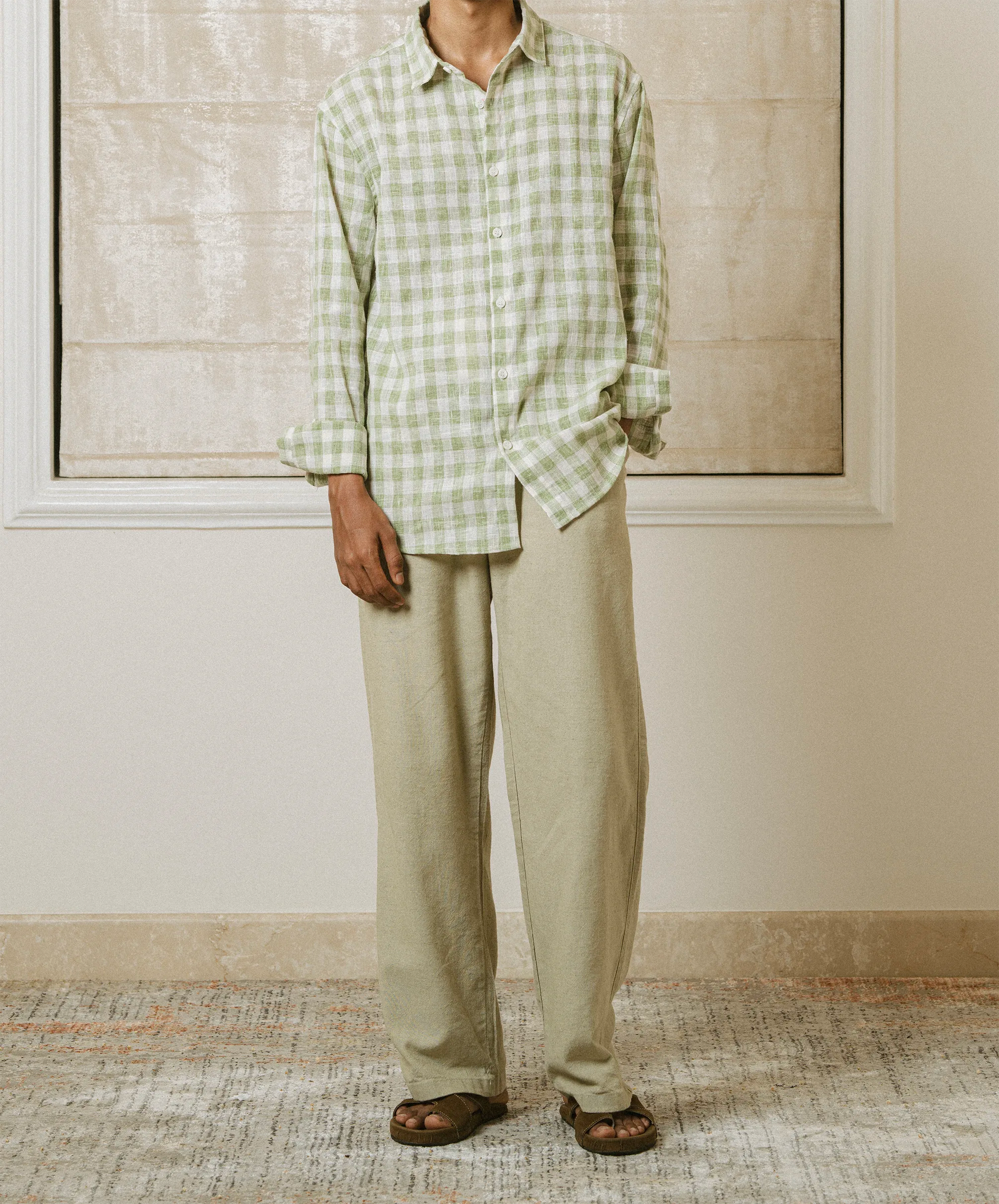 RELAXED FIT LINEN TROUSER