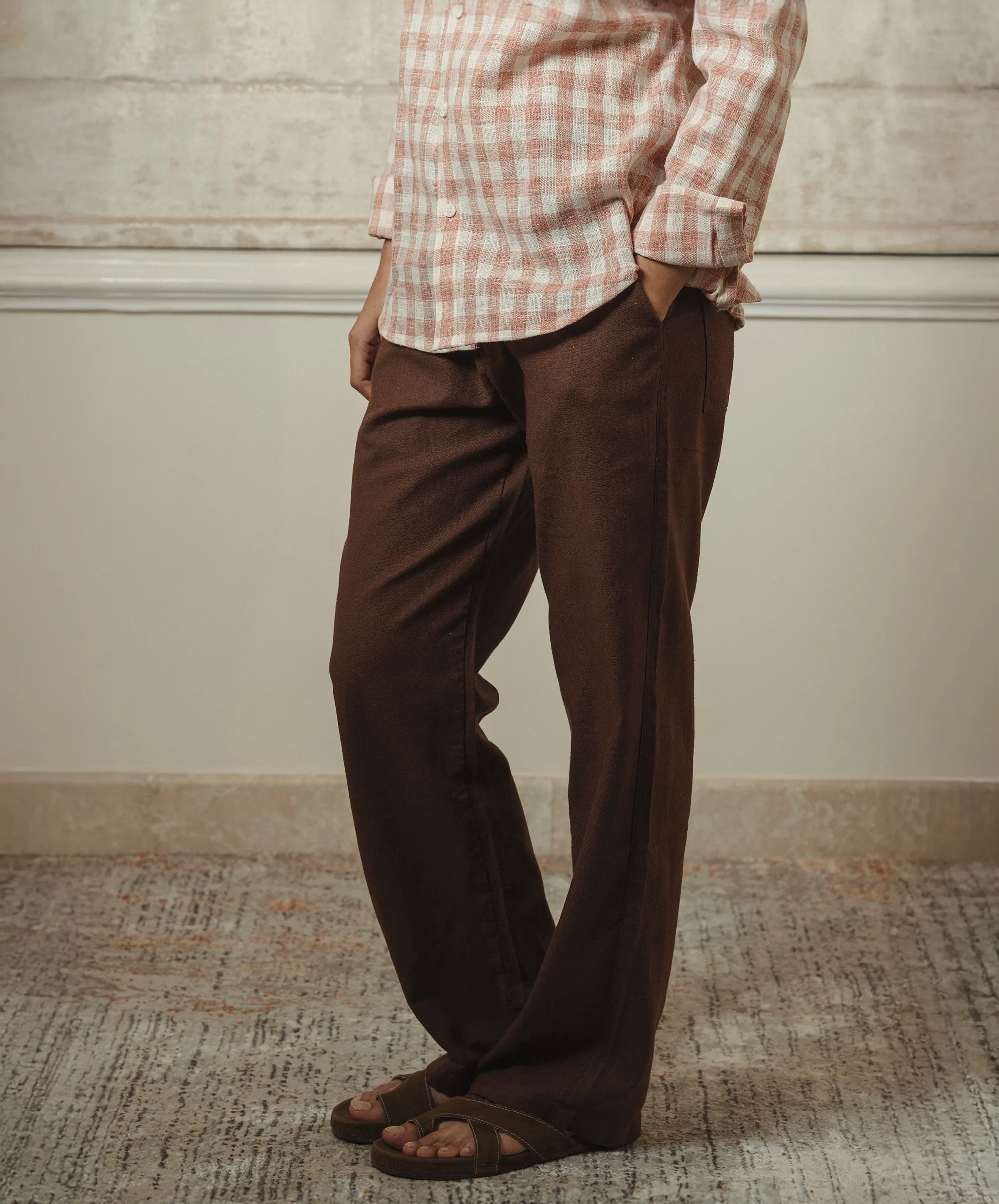 RELAXED FIT LINEN TROUSER