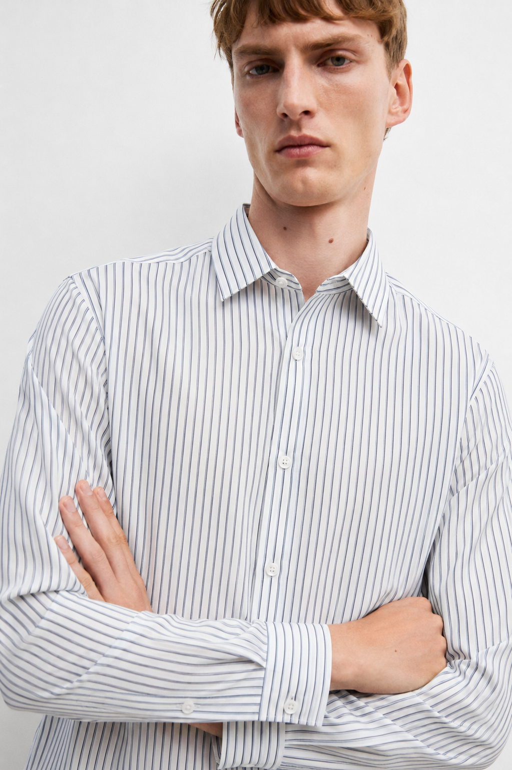 STRIPE CROPPED SHIRT
