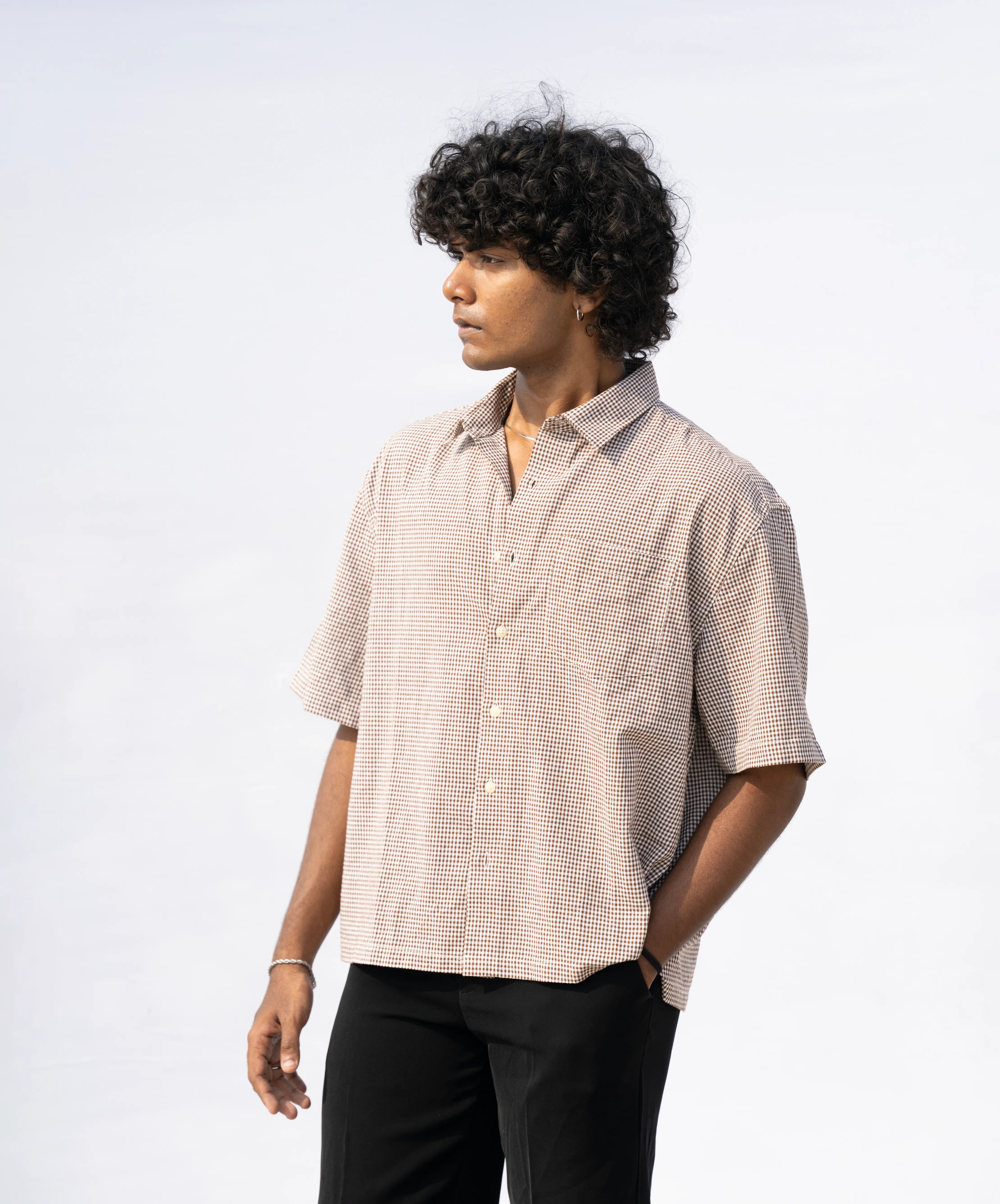 BOXY FIT CHECK SHIRT