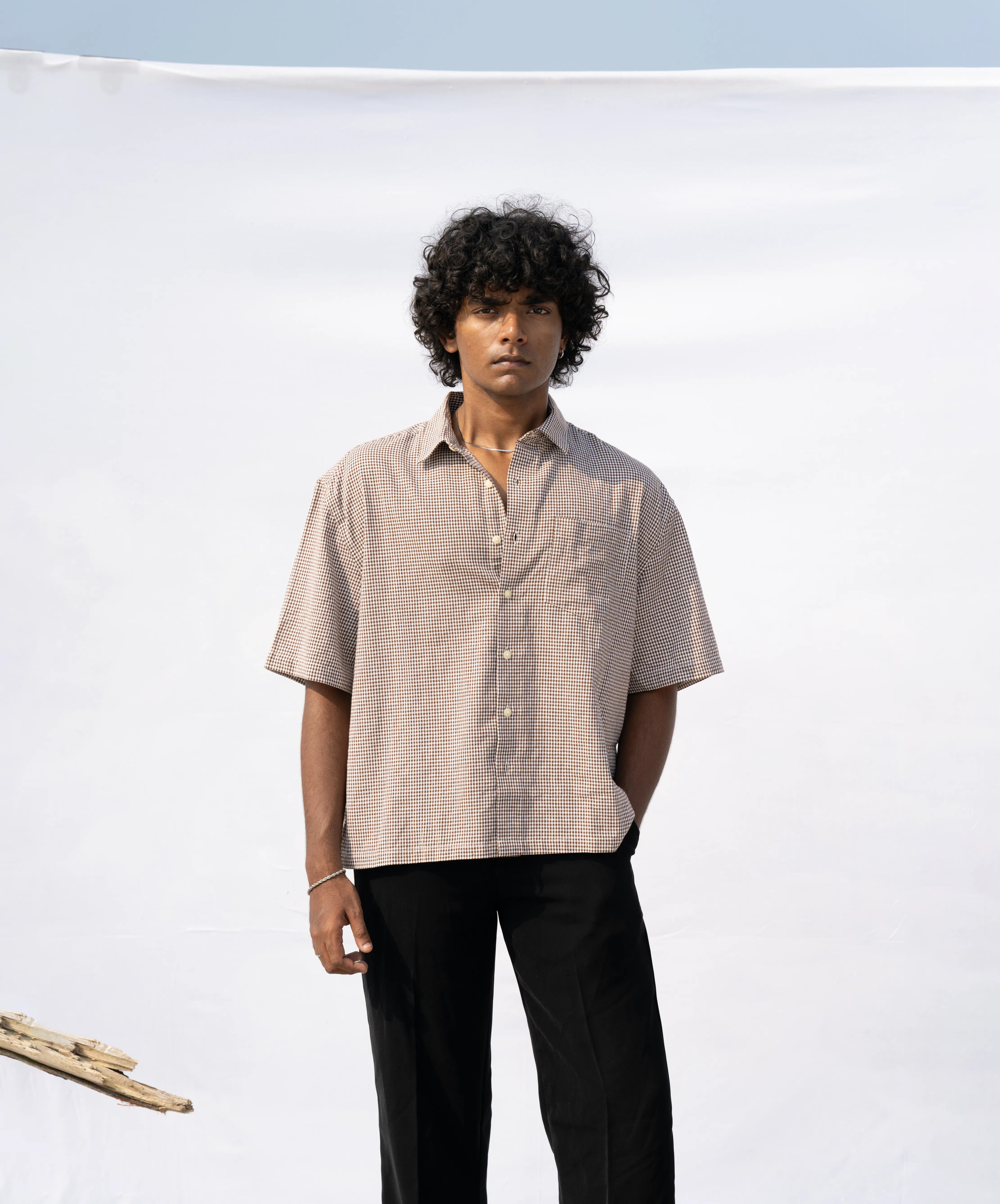 BOXY FIT CHECK SHIRT