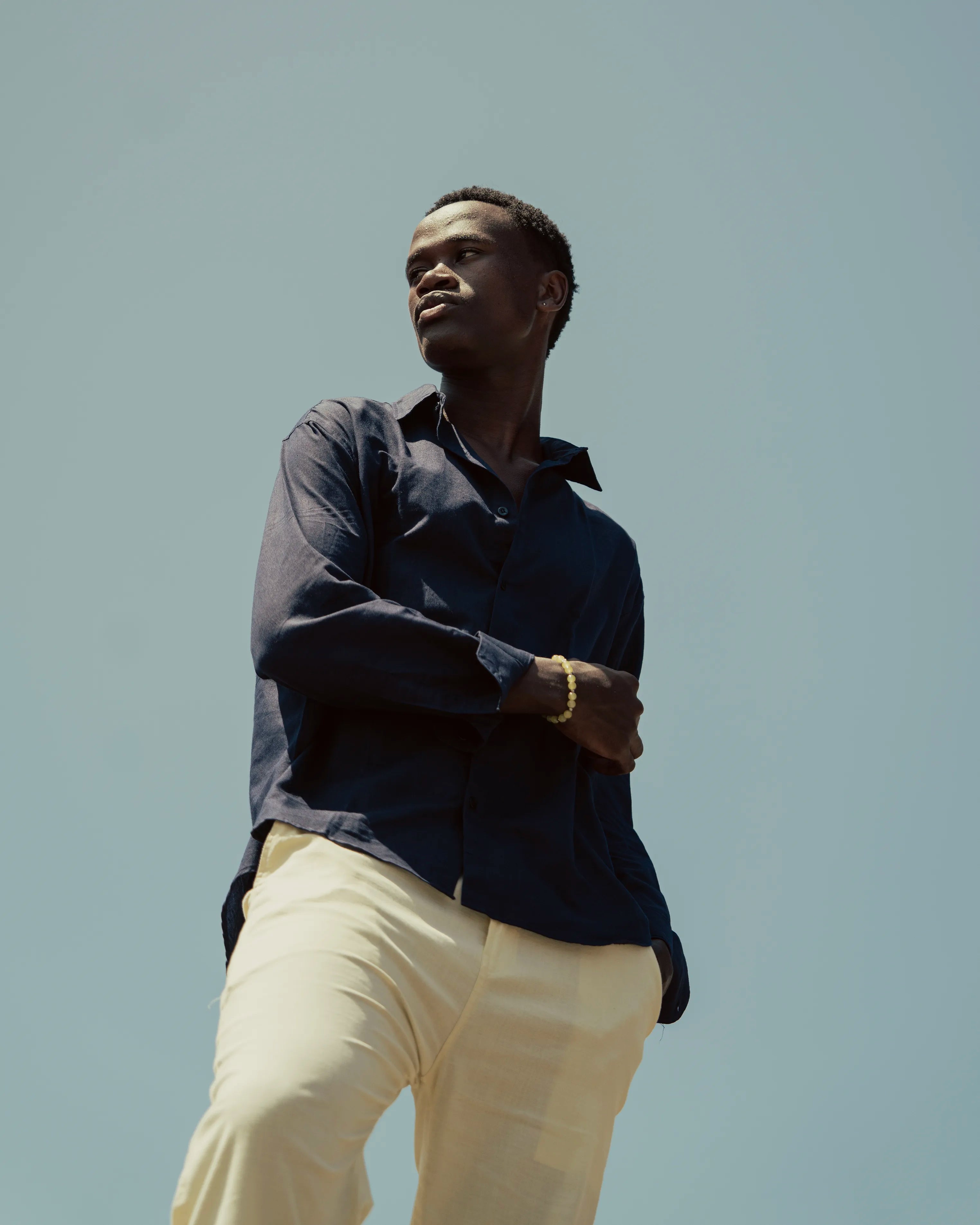 BEIGE LINEN TROUSERS REGULAR FIT