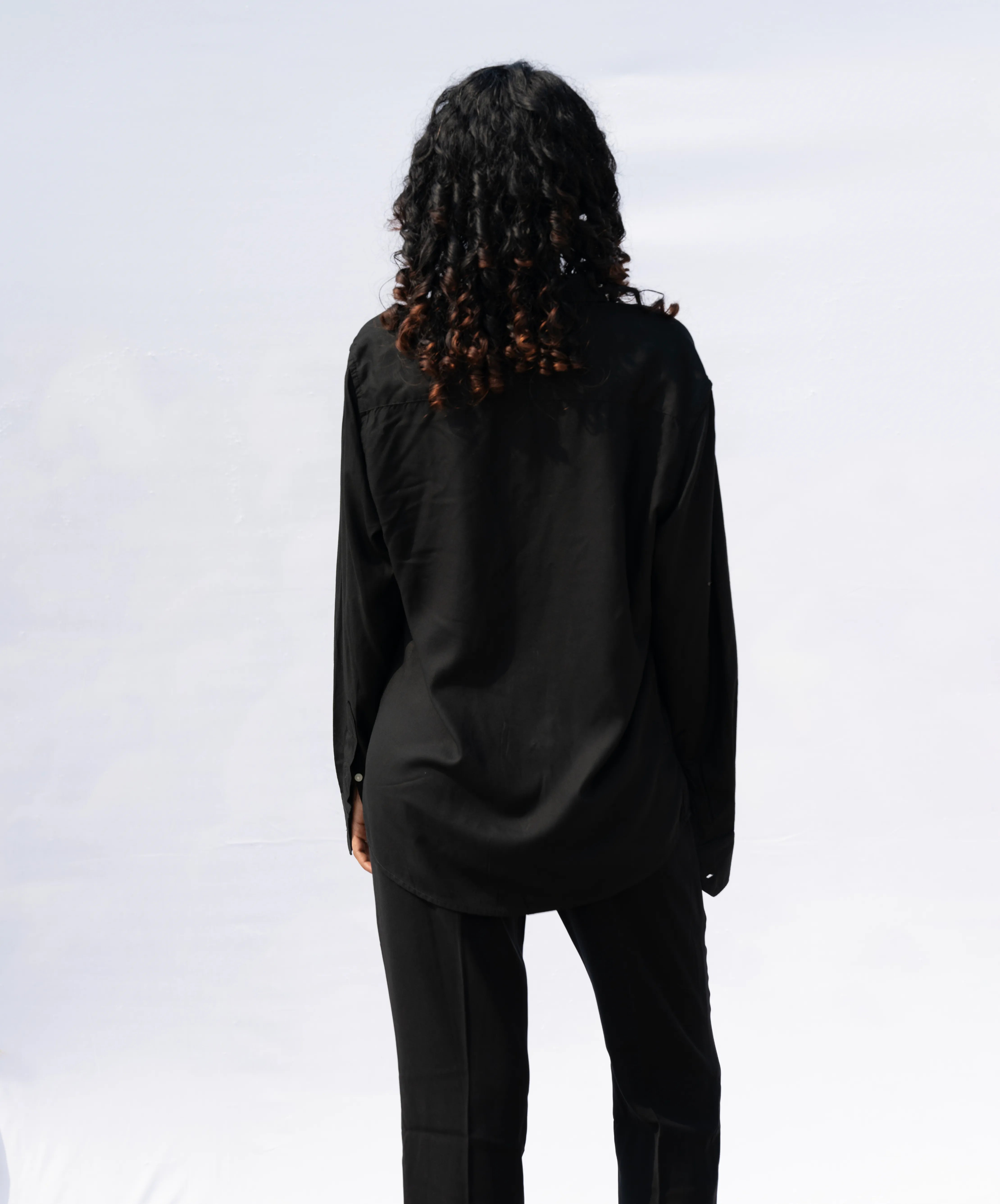 BLACK VISCOSE SHIRT