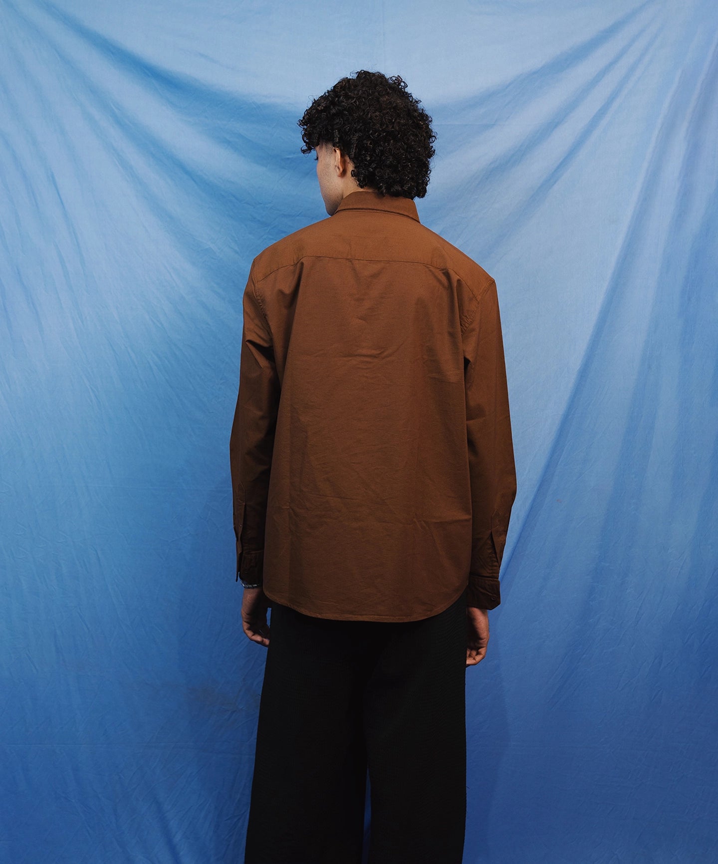 DEEP BROWN POLY SHIRT