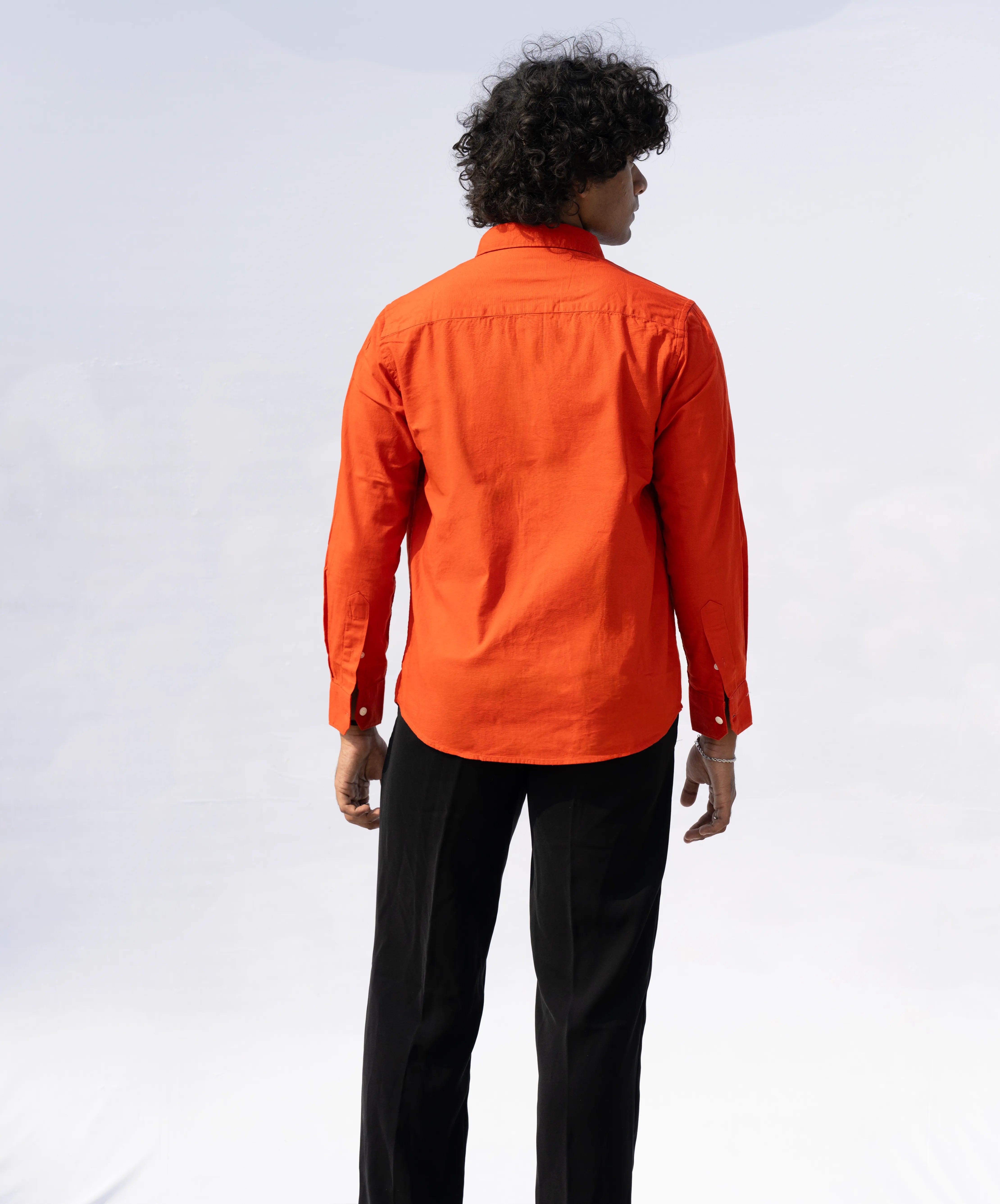 STANDARD DEEP ORANGE LINEN SHIRT