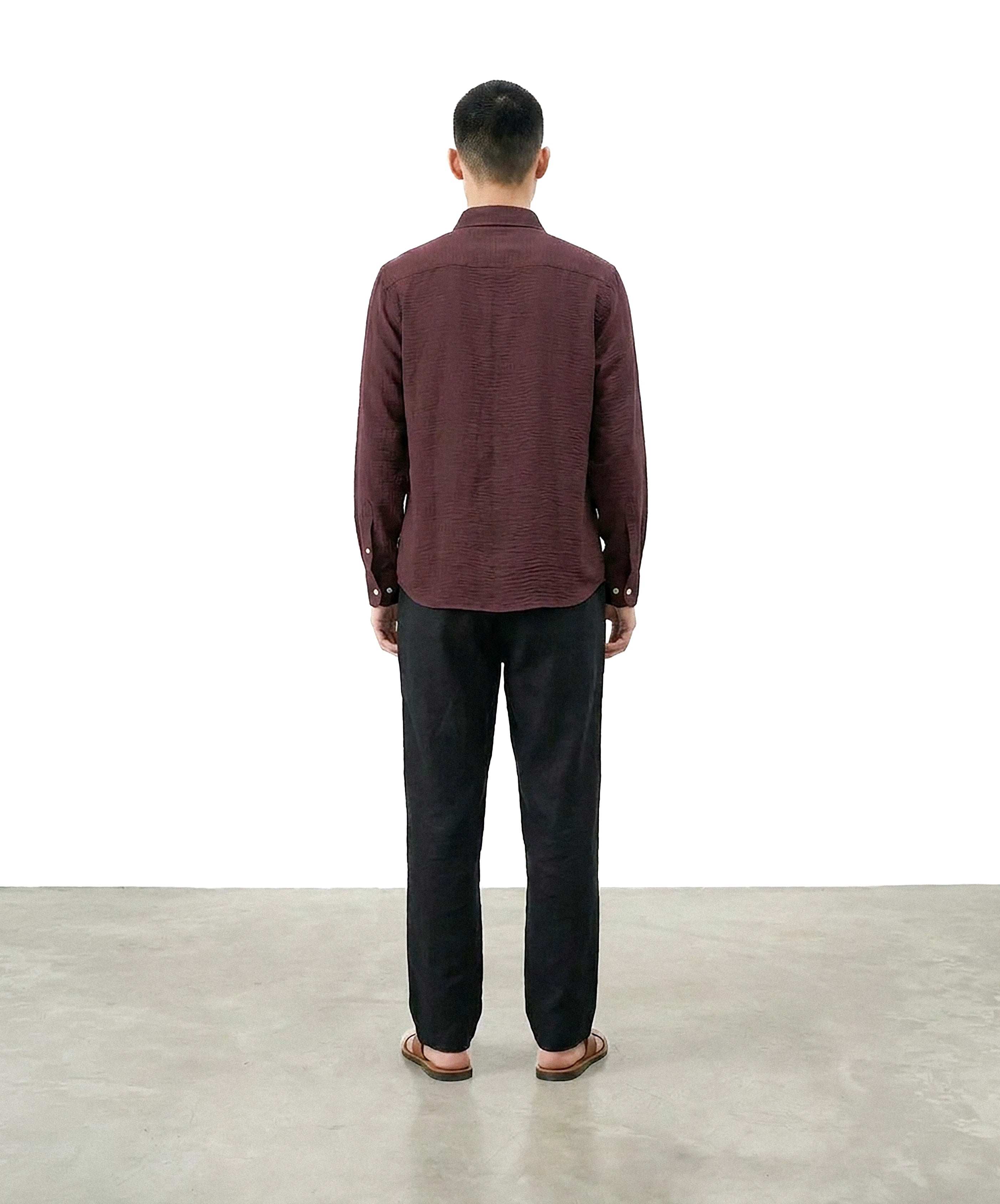 BROWN WRINKLED SHIRT