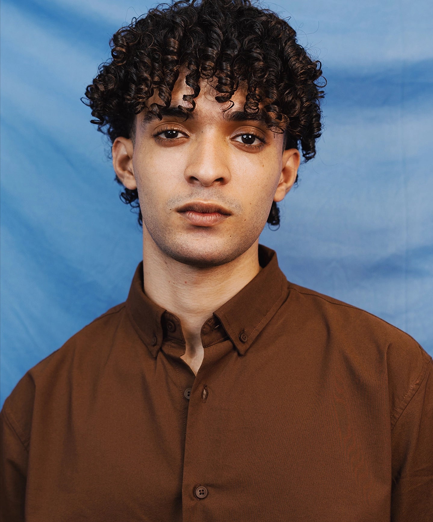 DEEP BROWN POLY SHIRT